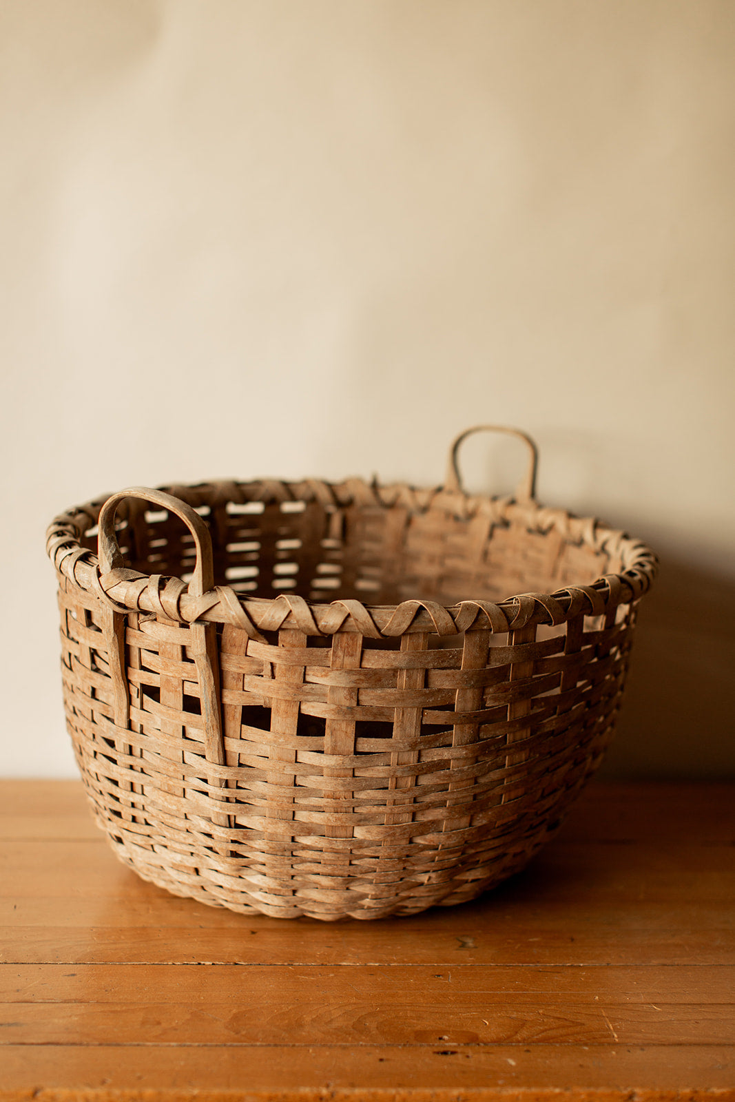 Vintage Woven good Gathering Basket